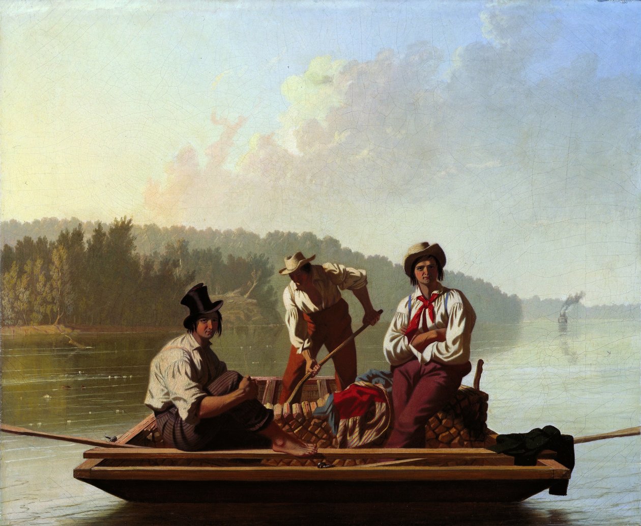 Bateliers sur le Missouri - George Caleb Bingham