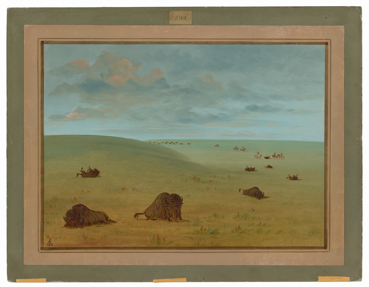 Après la chasse au bison - Sioux - George Catlin