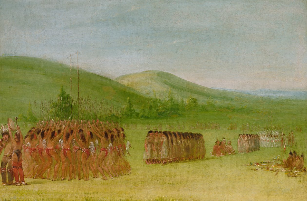 Danse du jeu de balle, Choctaw - George Catlin