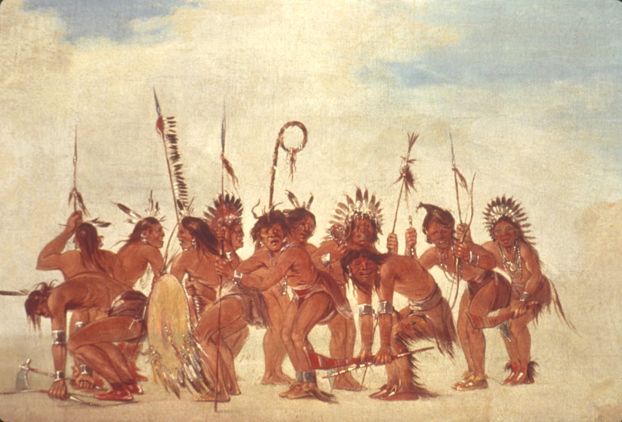 Danse des braves à Fort Snelling - George Catlin