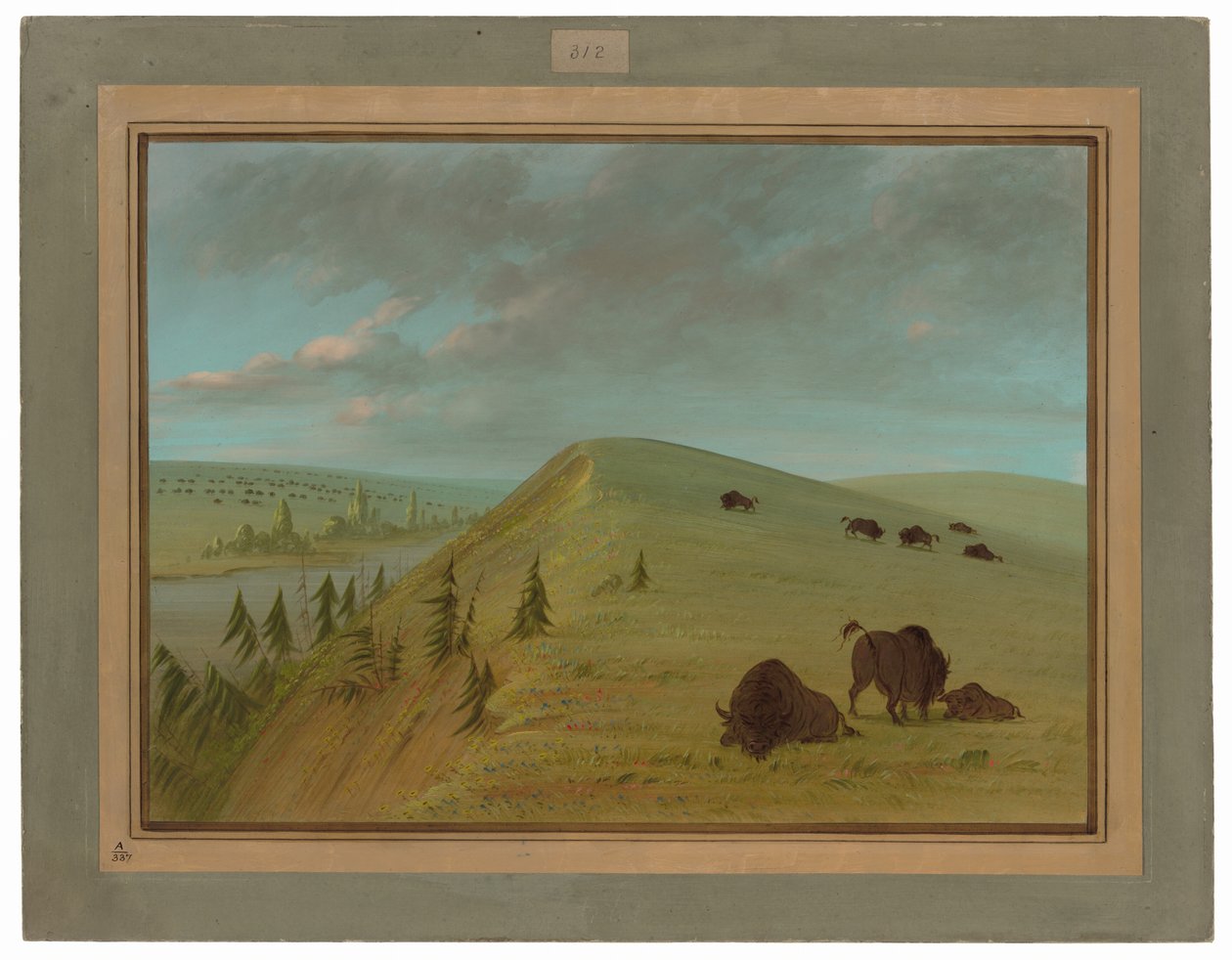 Falaises de cèdre - George Catlin