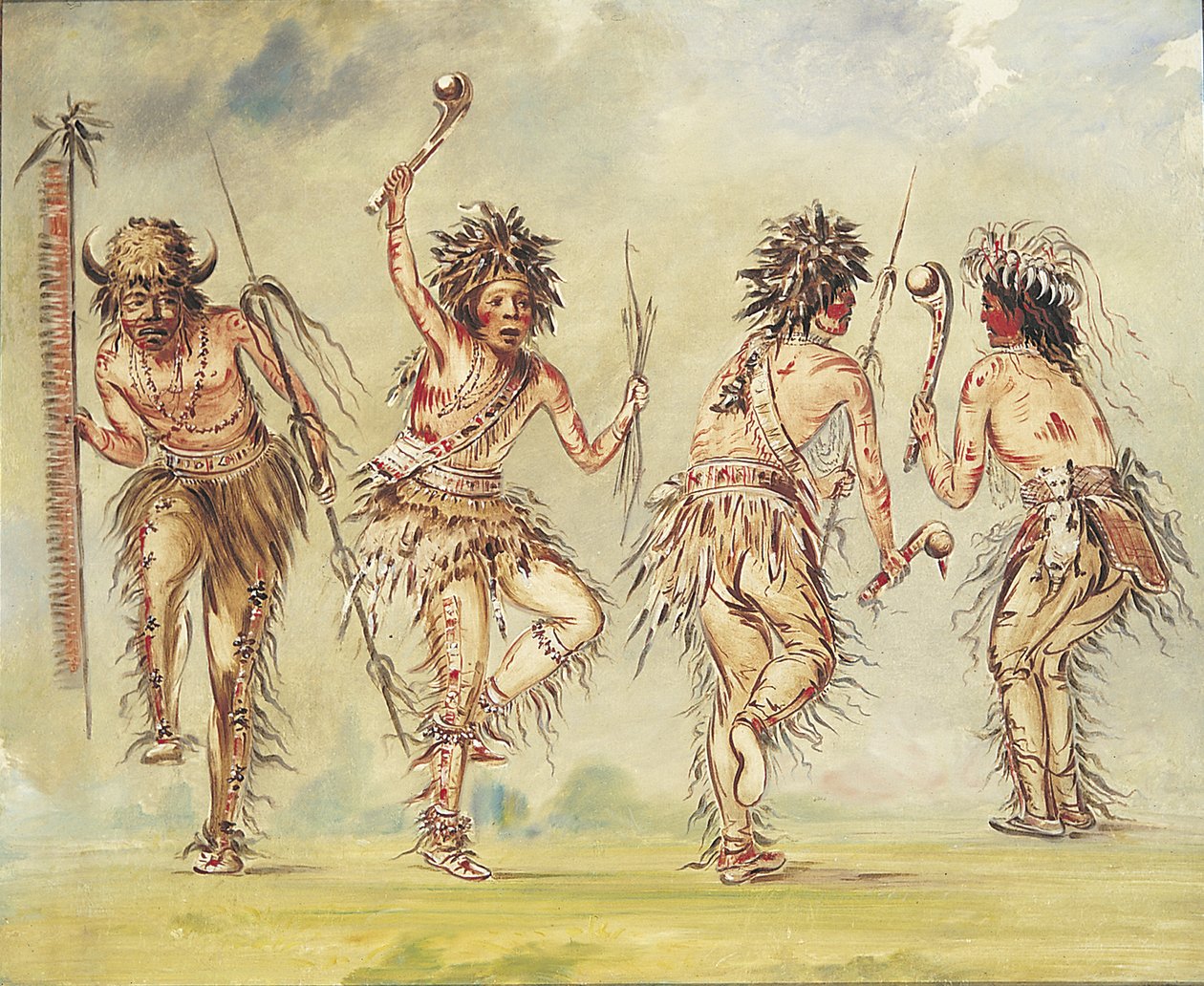 Quatre danseurs, 1843-1844 - George Catlin