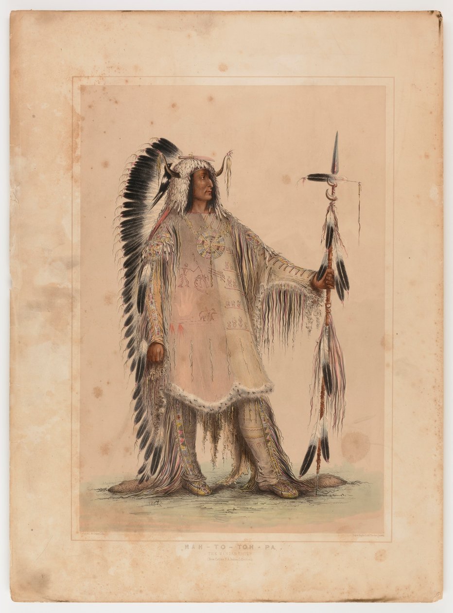 Mah-to-toh-pa, le chef des Mandans - George Catlin