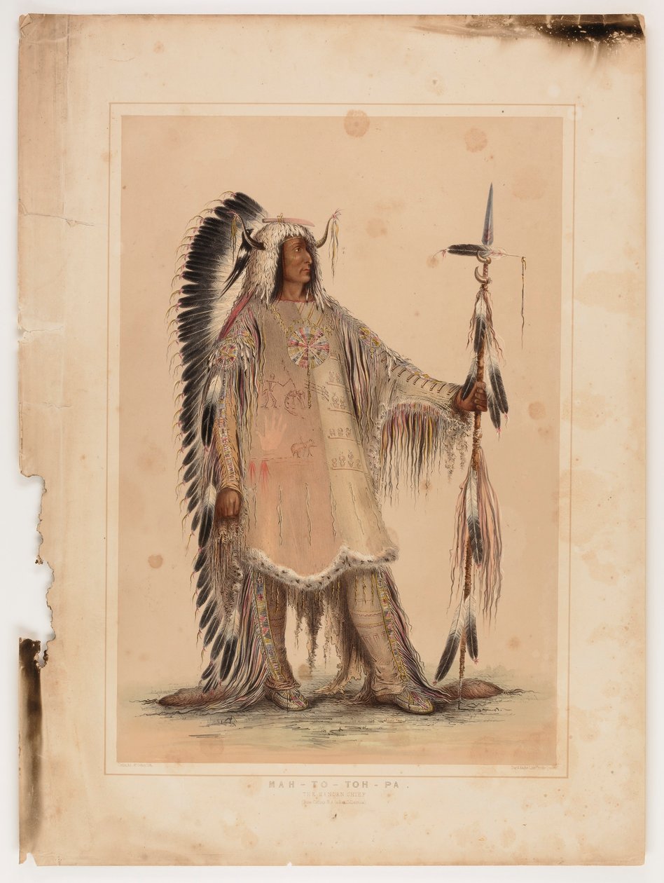 Mah-to-toh-pa, le chef des Mandans - George Catlin