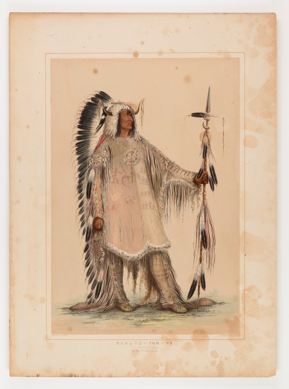Mah-to-toh-pa, le chef des Mandans - George Catlin