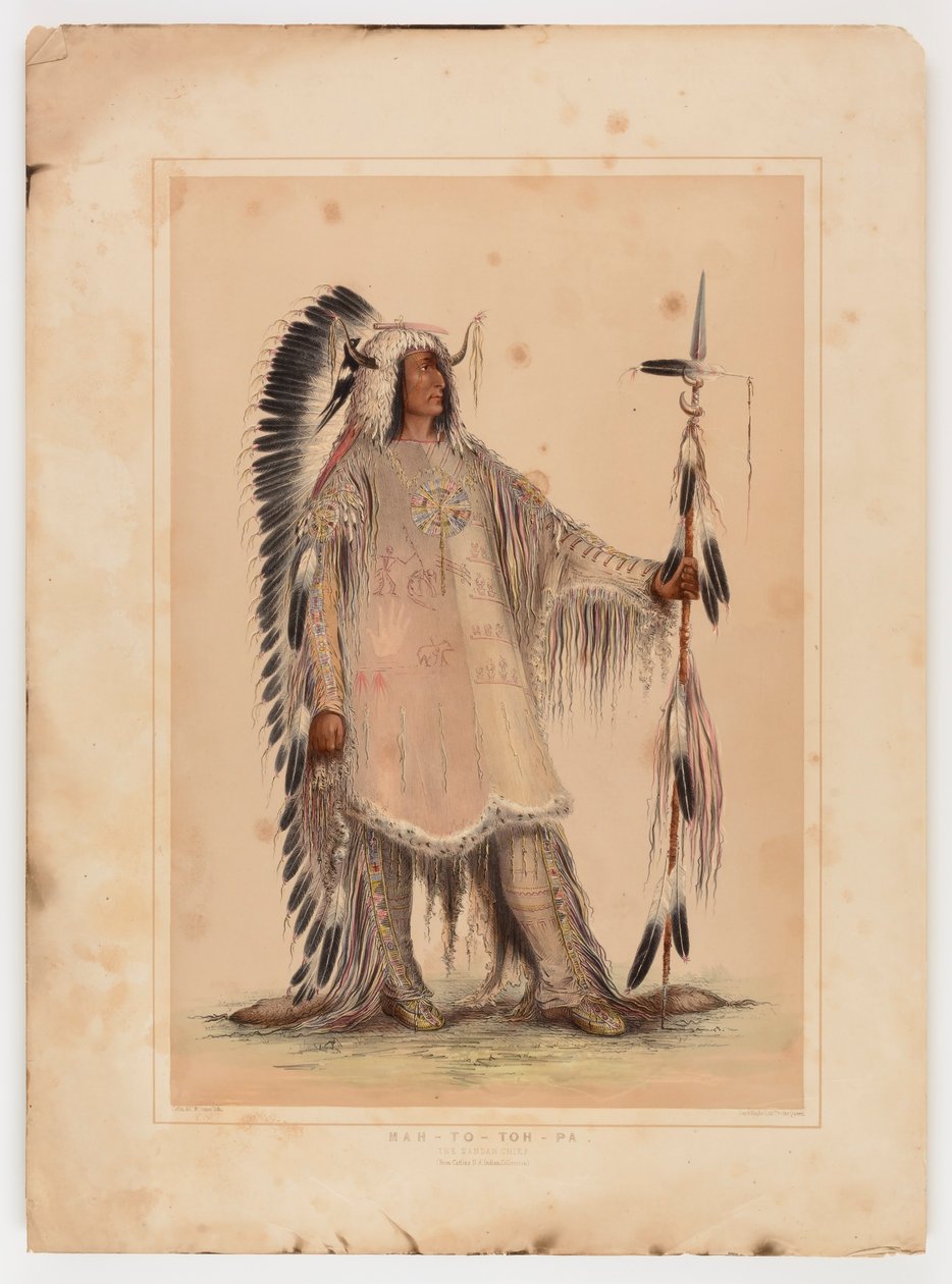 Mah-to-toh-pa, le chef des Mandans - George Catlin