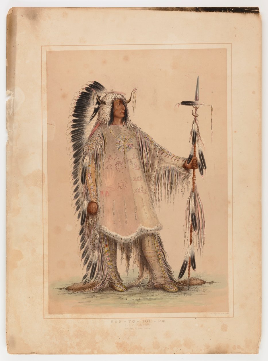 Mah-to-toh-pa, le chef des Mandans - George Catlin