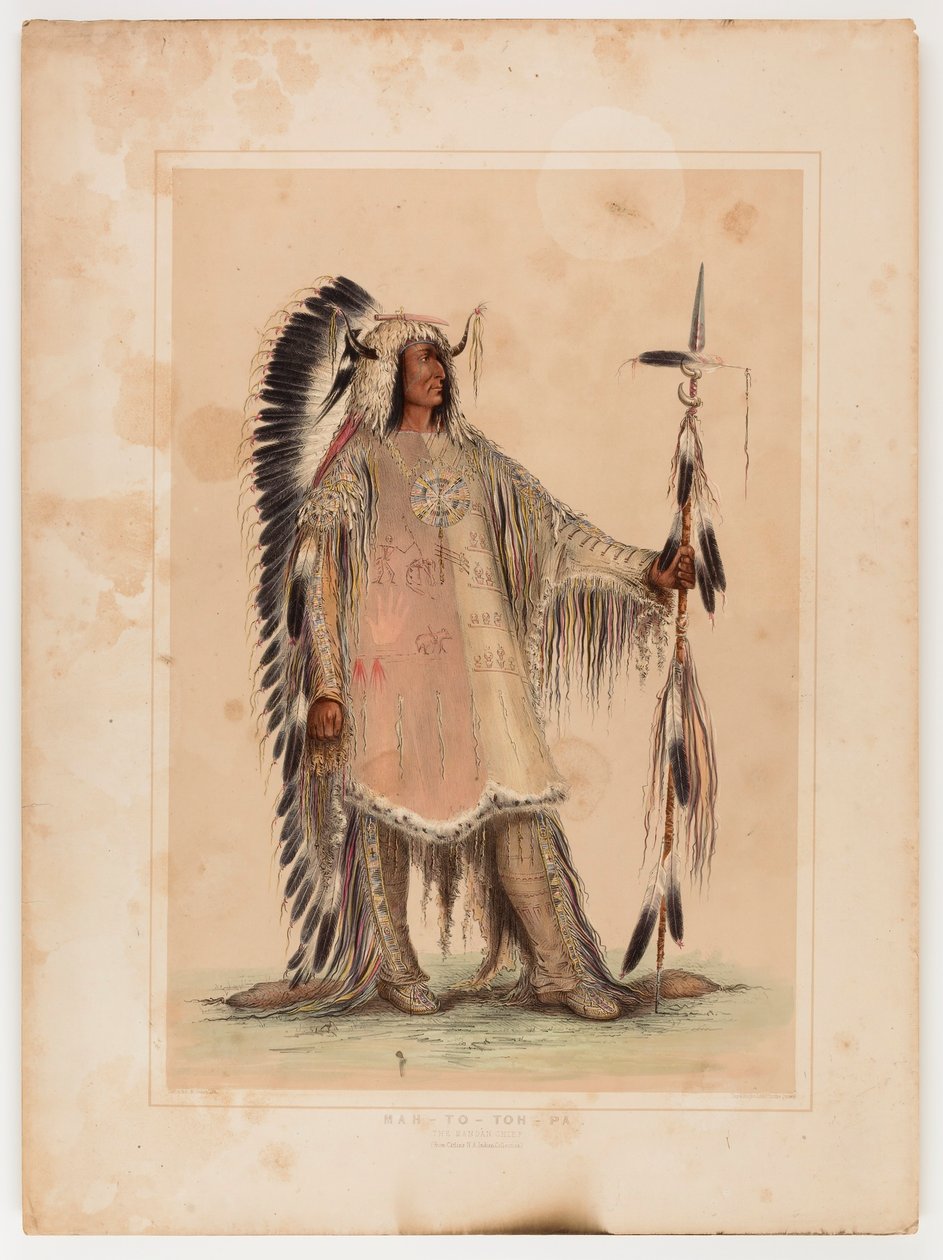 Mah-to-toh-pa, le chef des Mandans - George Catlin