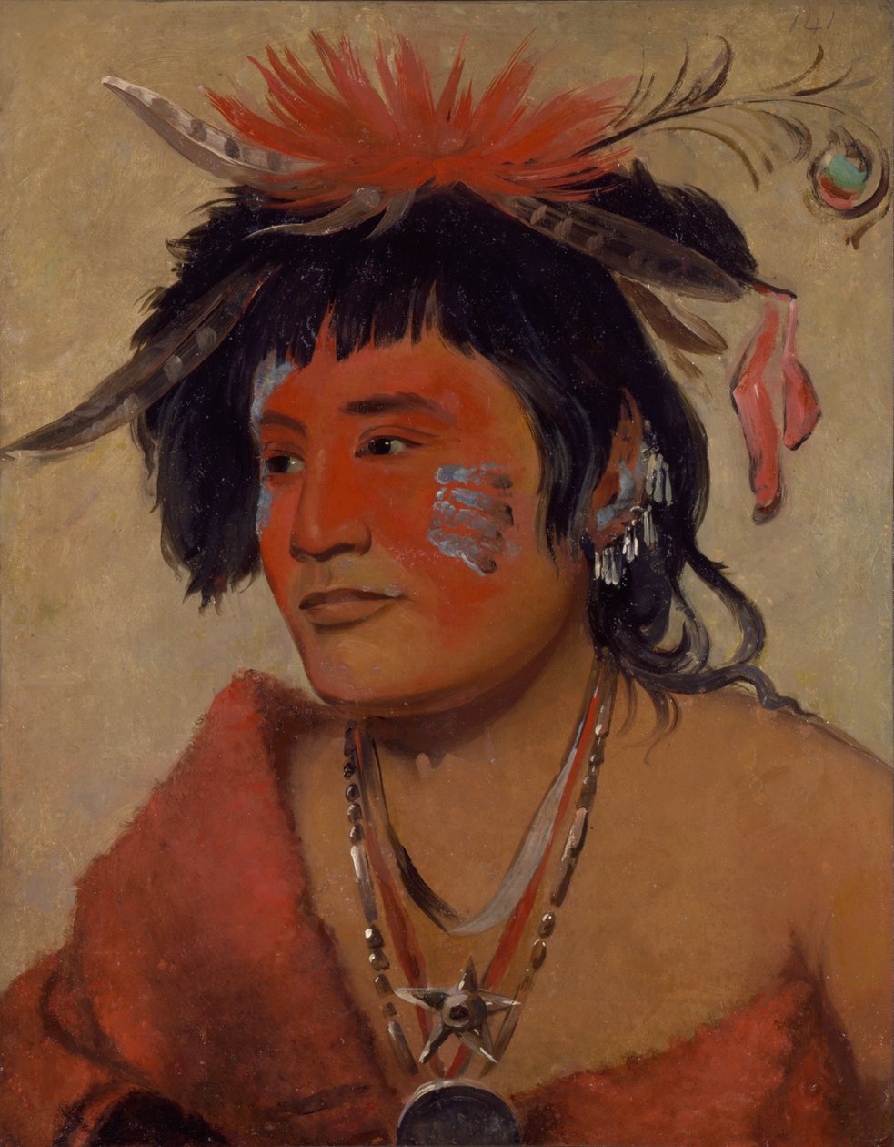 Pah-shee-náu-shaw, un guerrier - George Catlin