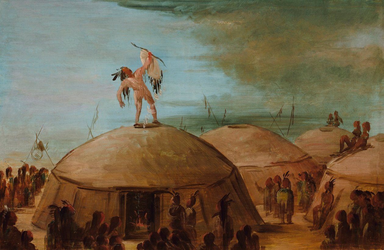 Les Mandans font la pluie et le beau temps - George Catlin