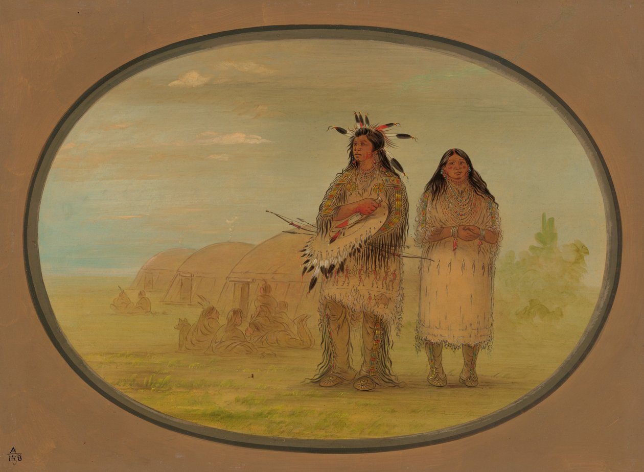Chef Riccarree et sa femme, 1861-1869 - George Catlin