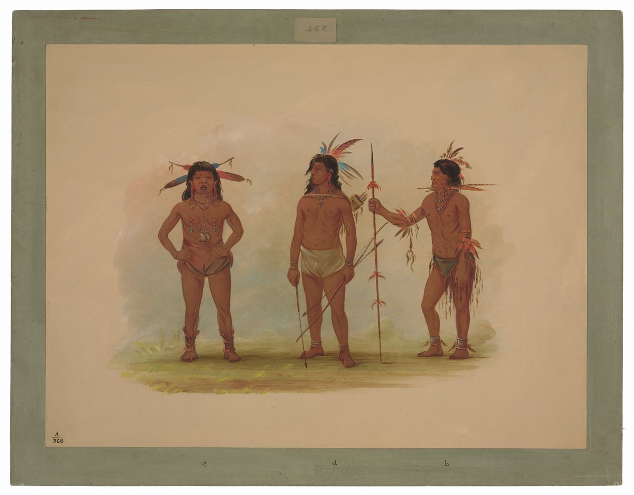 Trois hommes Omagua - George Catlin
