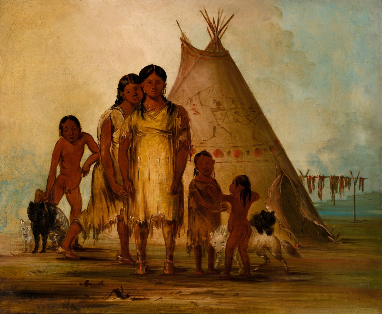 Deux filles Comanche - George Catlin