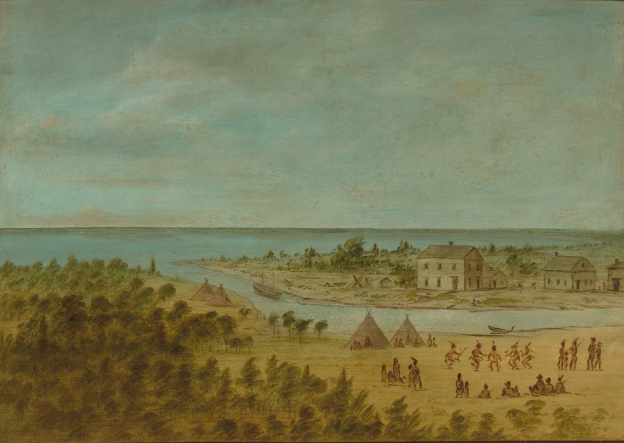Vue de Chicago en 1837 - George Catlin