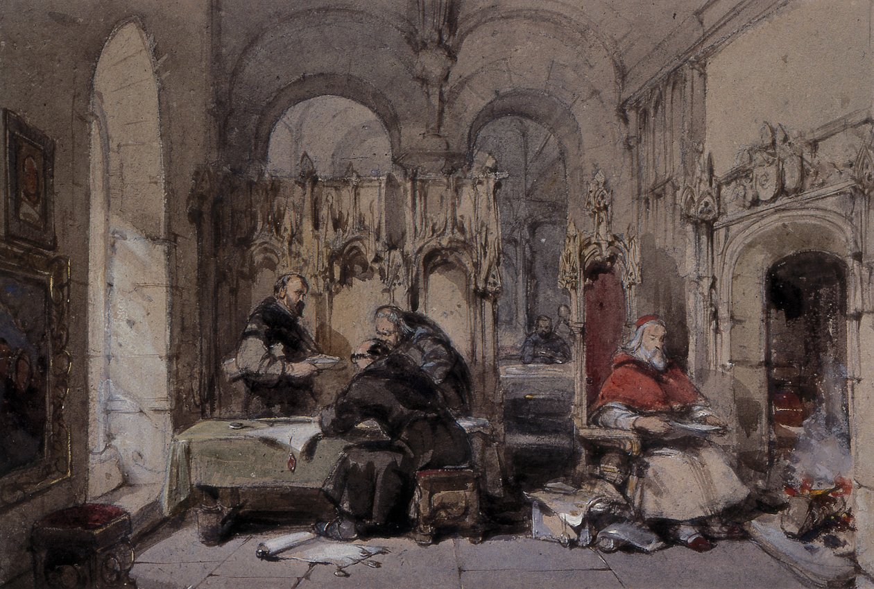 La bibliothèque des moines - George Cattermole