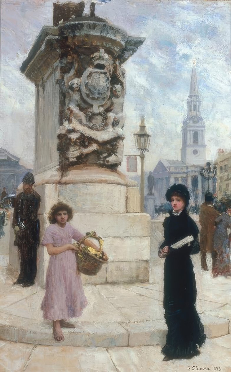 Le vendeur de fleurs, Trafalgar Square - George Clausen