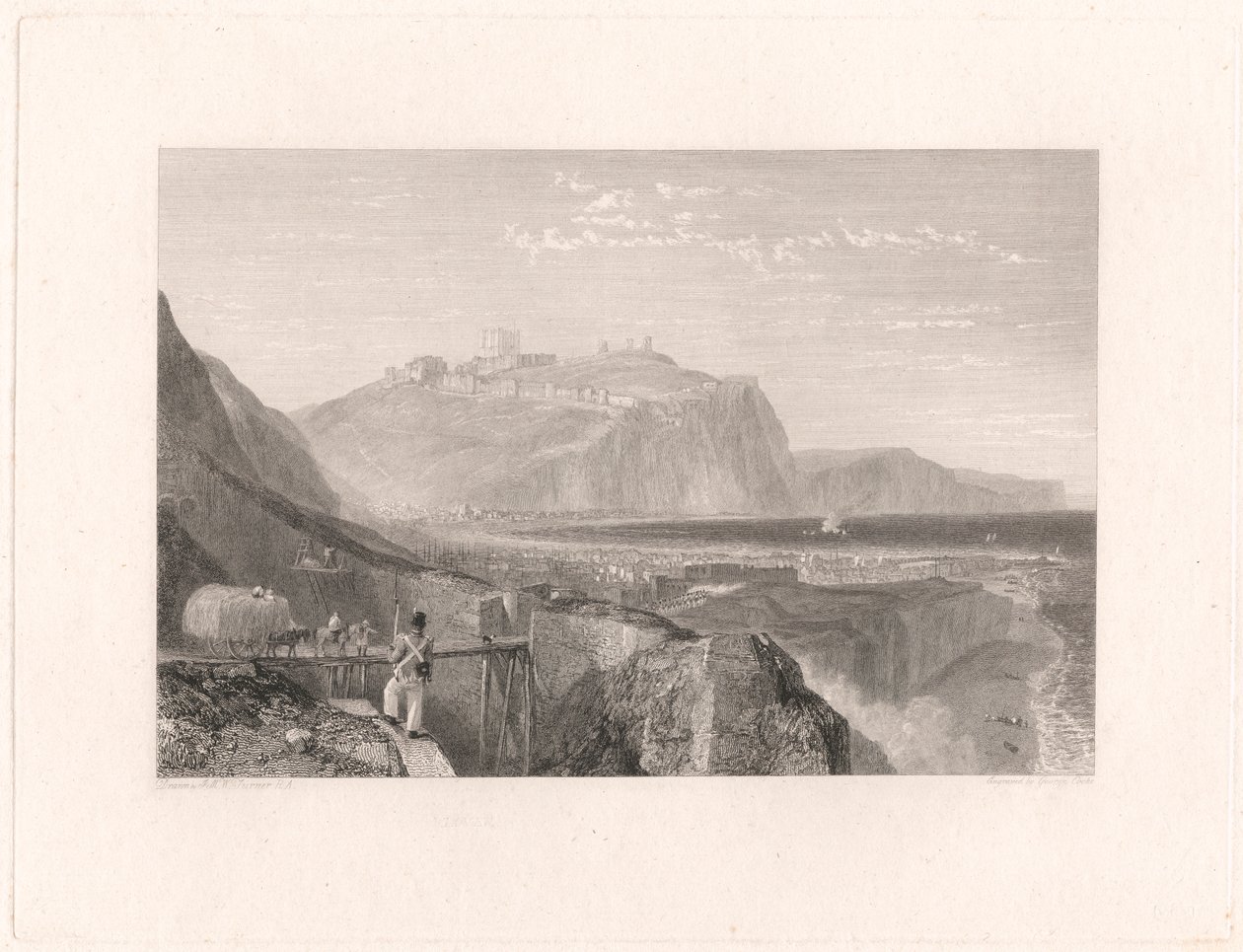 Douvres depuis la falaise de Shakespeare - George Cooke
