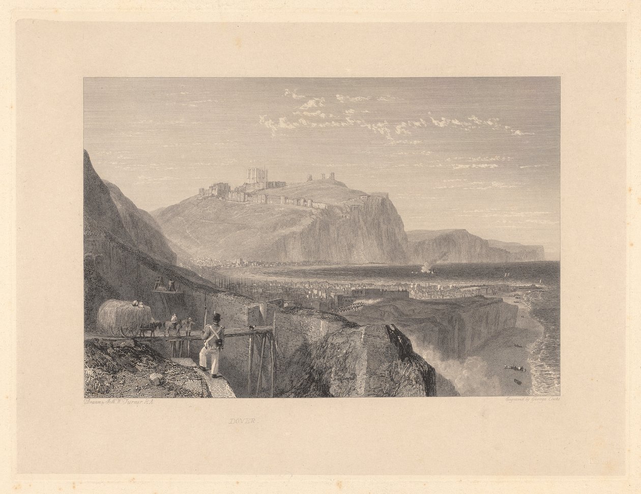 Douvres depuis la falaise de Shakespeare - George Cooke