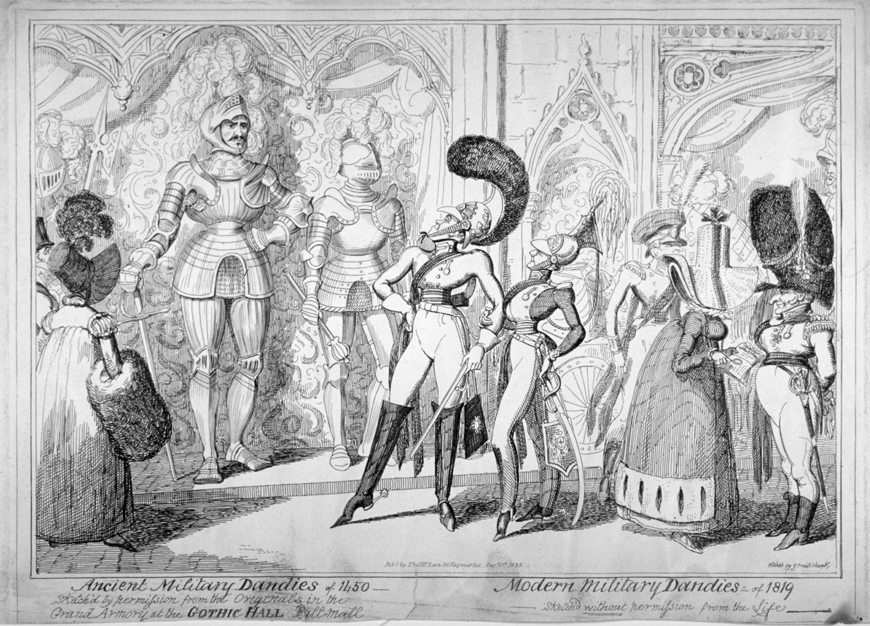 Dandys militaires anciens et modernes - George Cruikshank