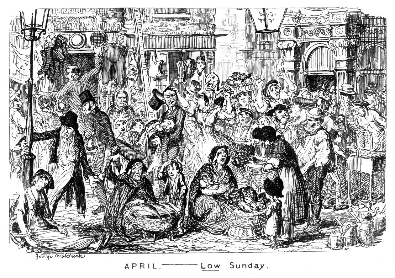 Avril - Dimanche de Quasimodo, 19e siècle - George Cruikshank