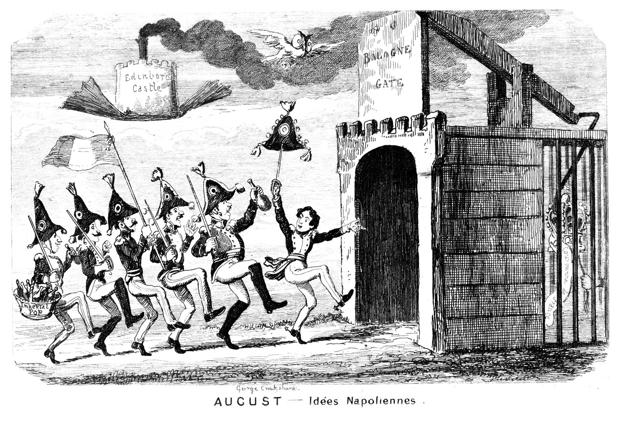 Août - Idées napoléoniennes, 19ème siècle - George Cruikshank