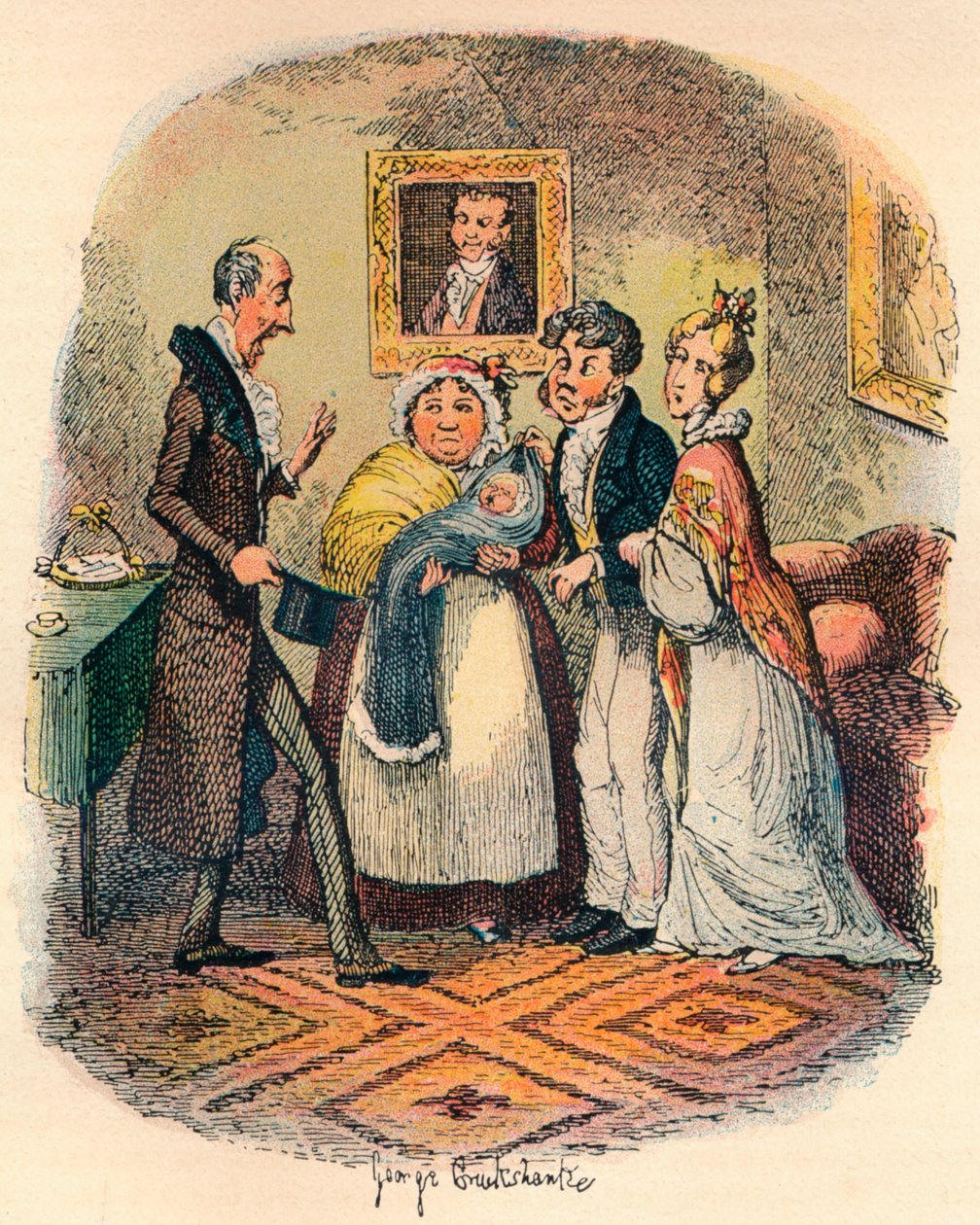 Baptême à Bloomsbury, vers 1900 - George Cruikshank