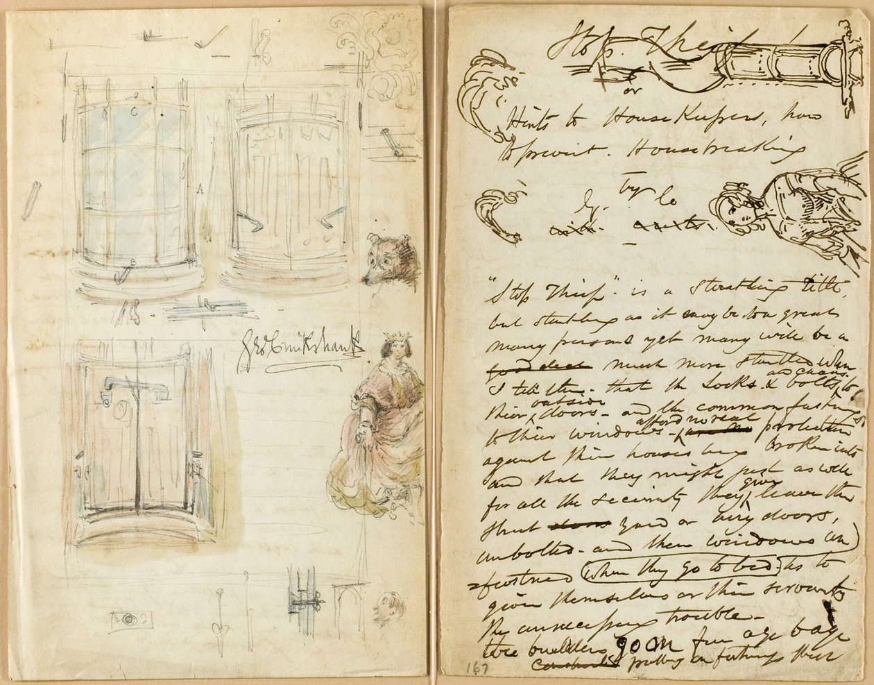 Lettre : Arrêtez le voleur - George Cruikshank