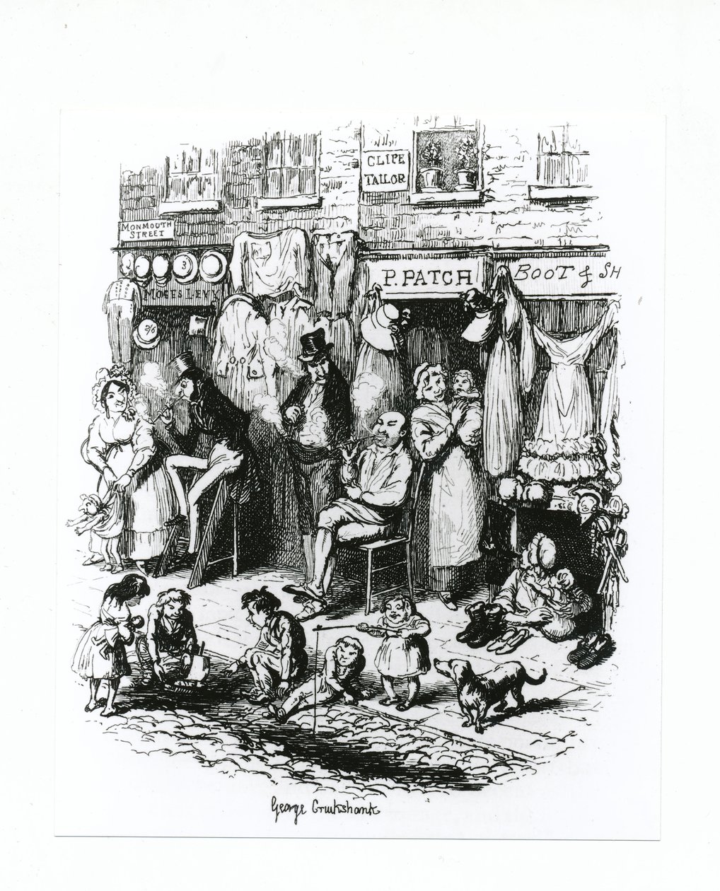Rue Monmouth, c.1836 - George Cruikshank