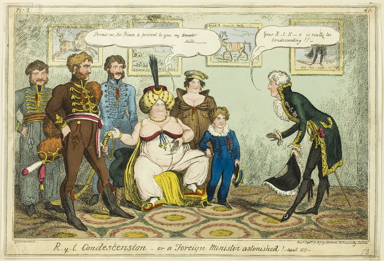 Condescendance royale - George Cruikshank