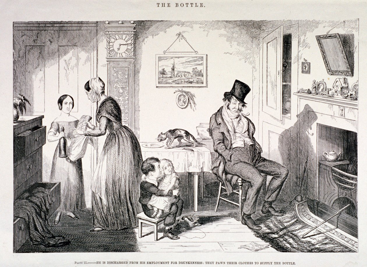 La Bouteille, 1847 - George Cruikshank