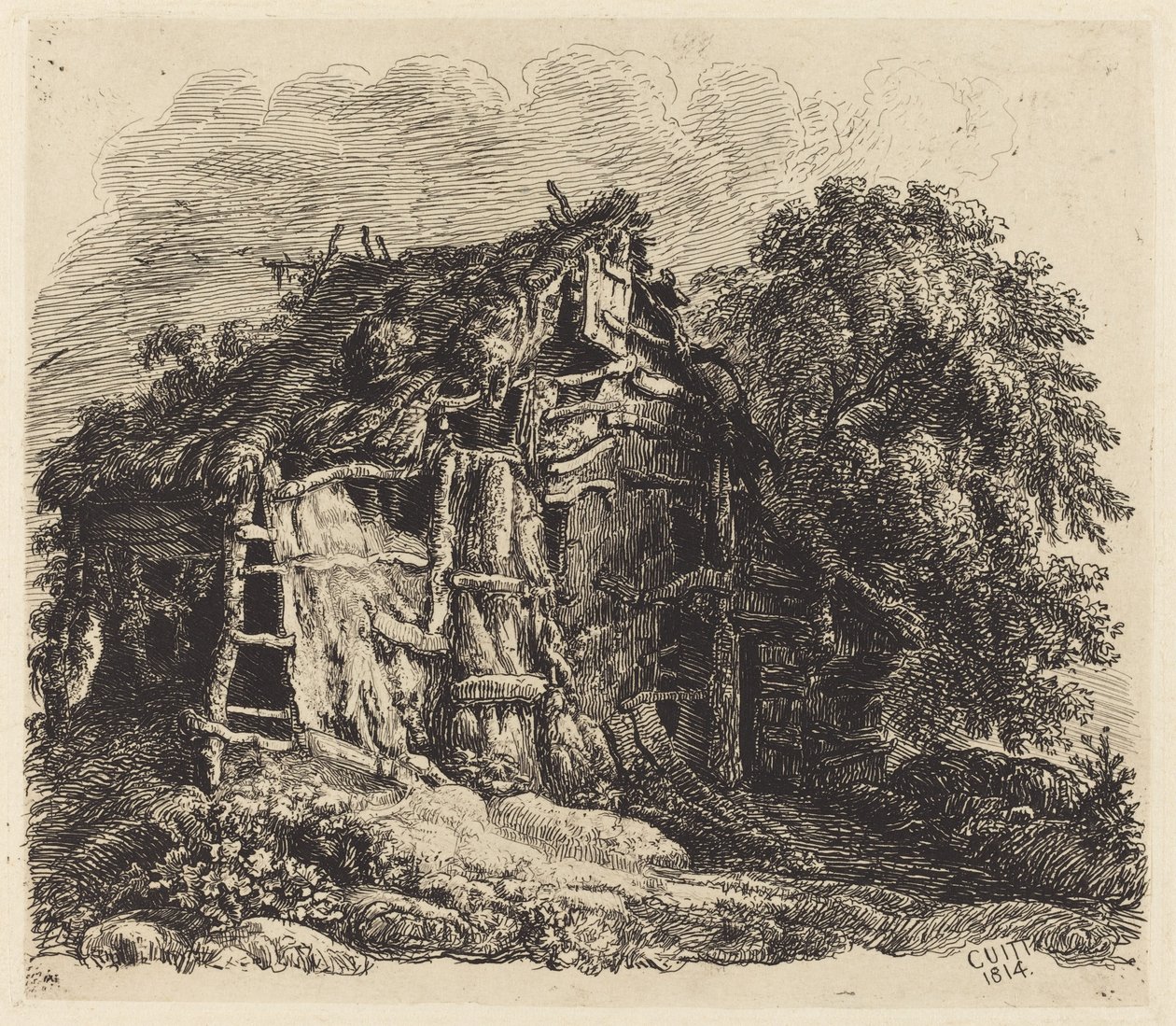 Cabane Galloise à Machynllaeth - George Cuitt the Younger