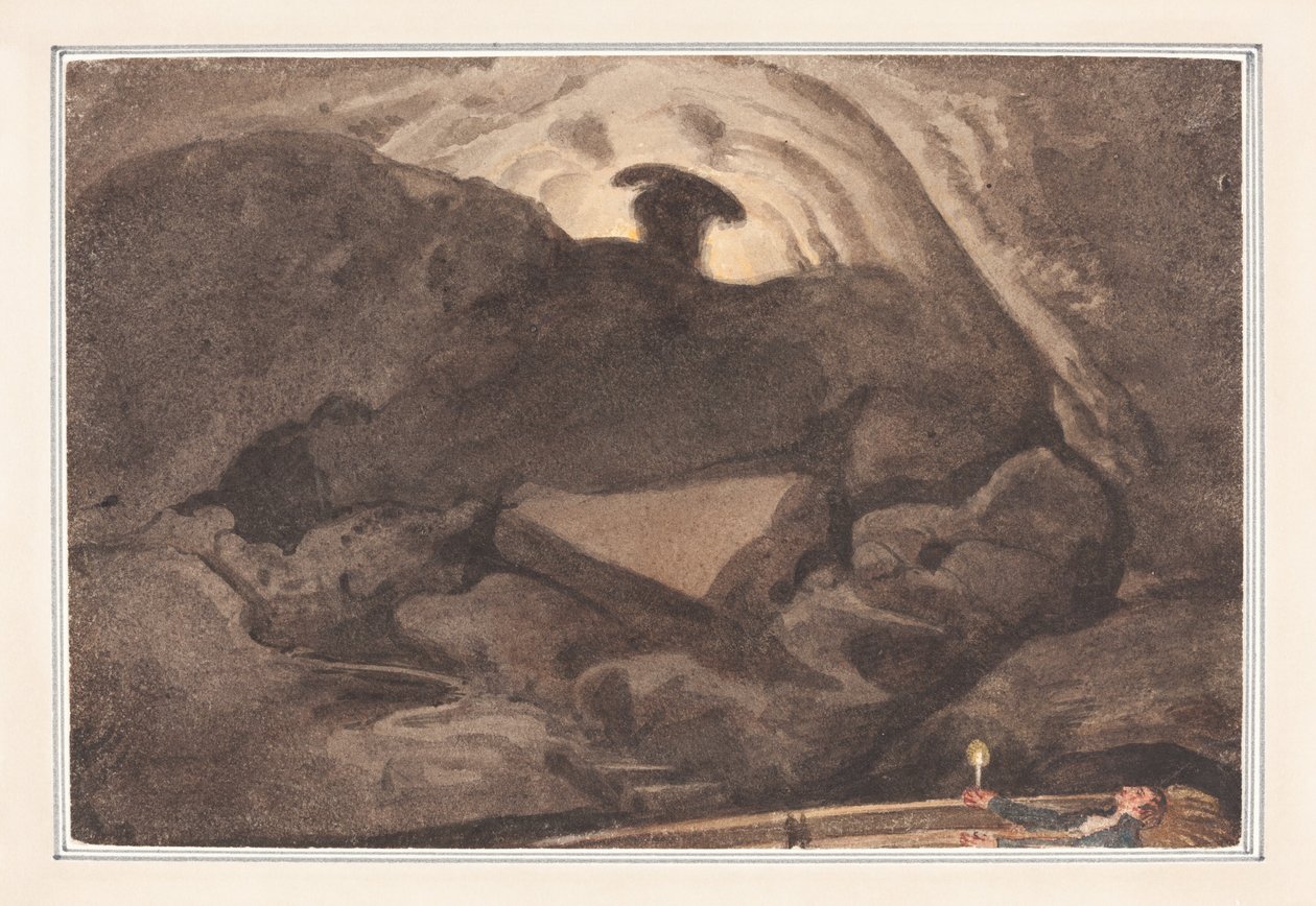 Scène dans une grotte - George Cumberland