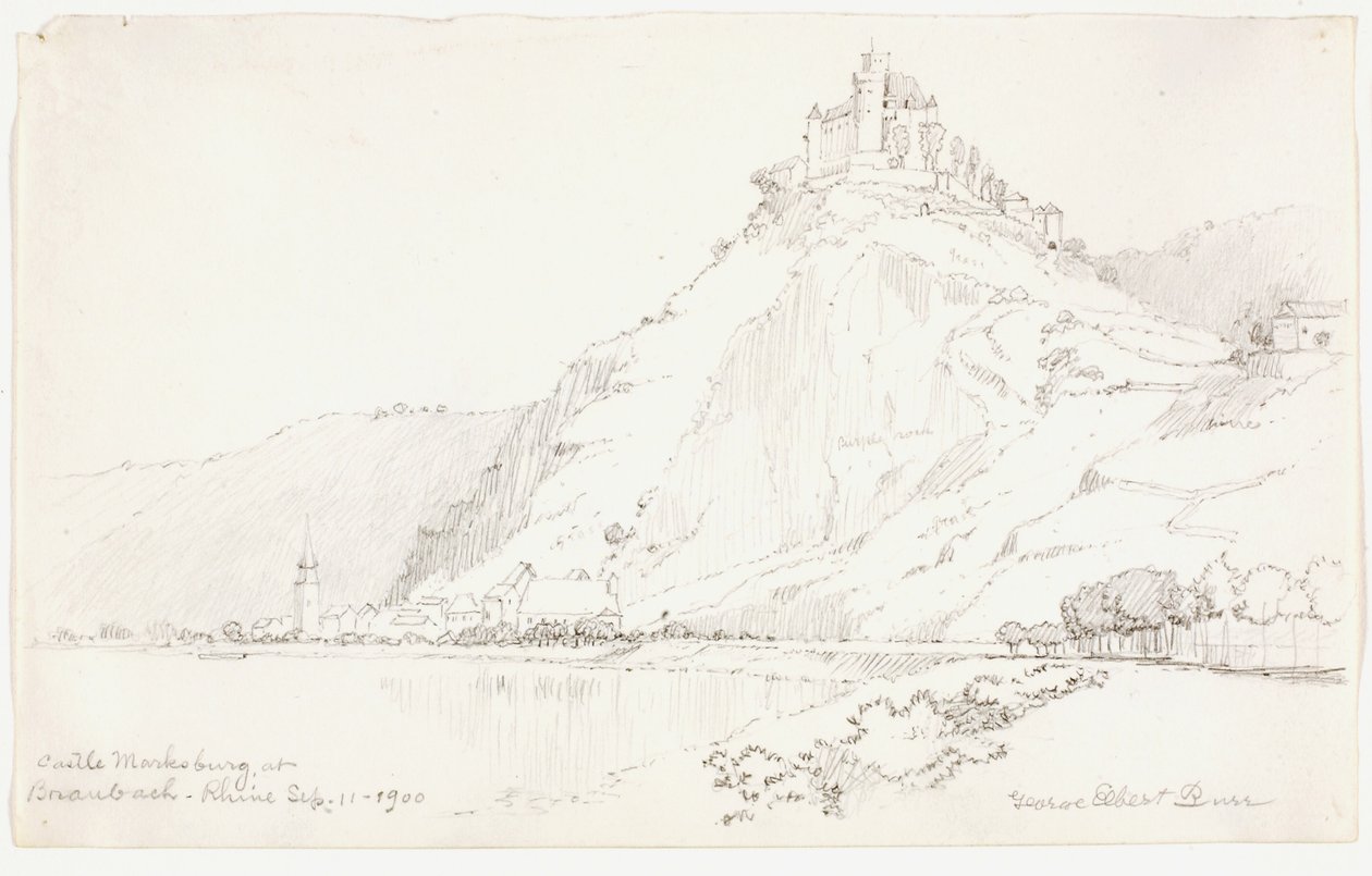 Château de Marksburg à Braubach, Rhin - George Elbert Burr