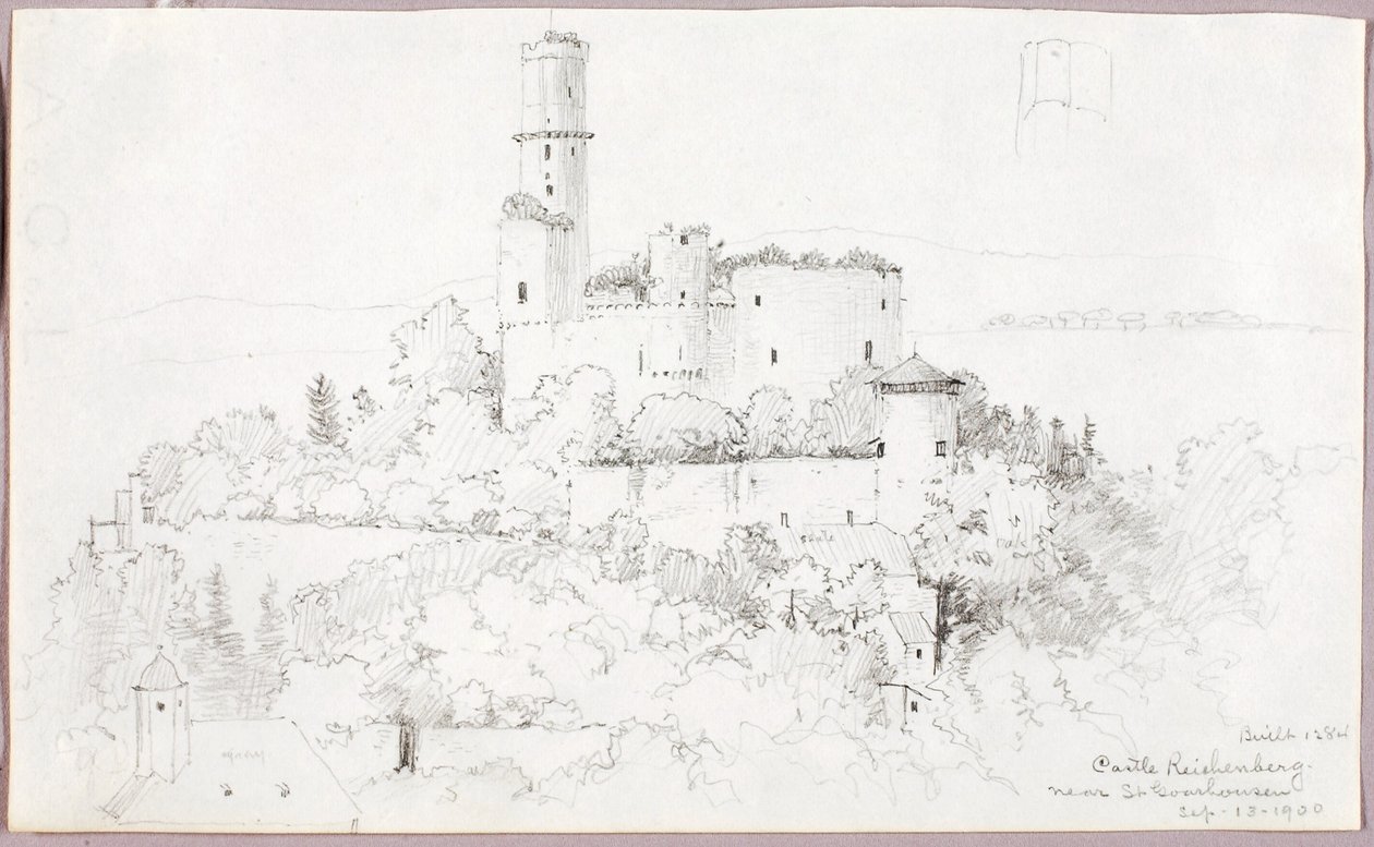 Château de Reichenberg, près de St. Goarshausen - George Elbert Burr