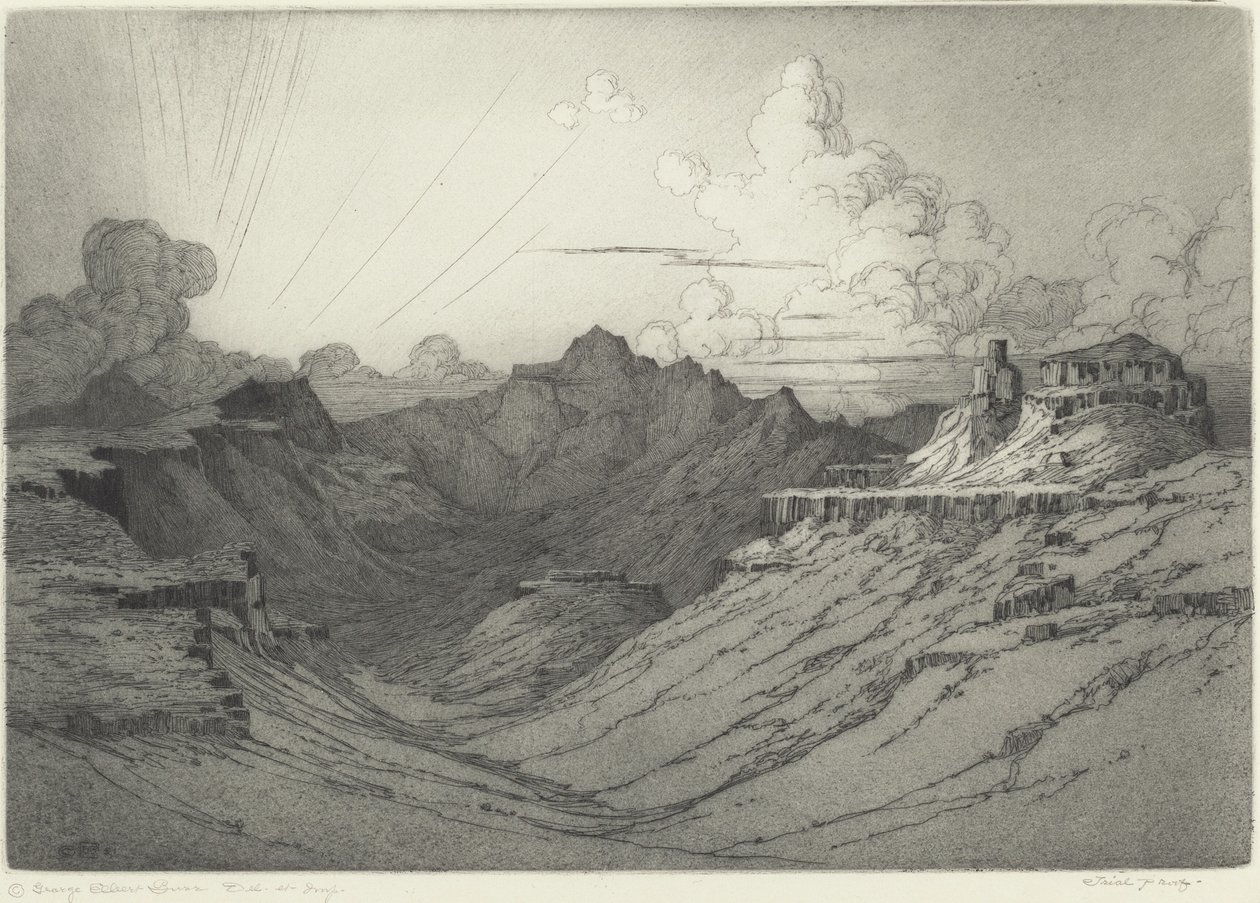 Coucher de soleil dans le désert - George Elbert Burr