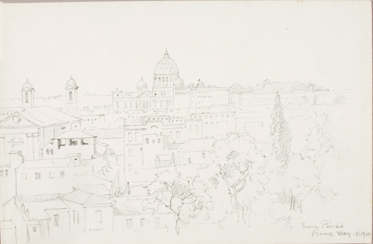 Depuis le Pincio, Rome - George Elbert Burr