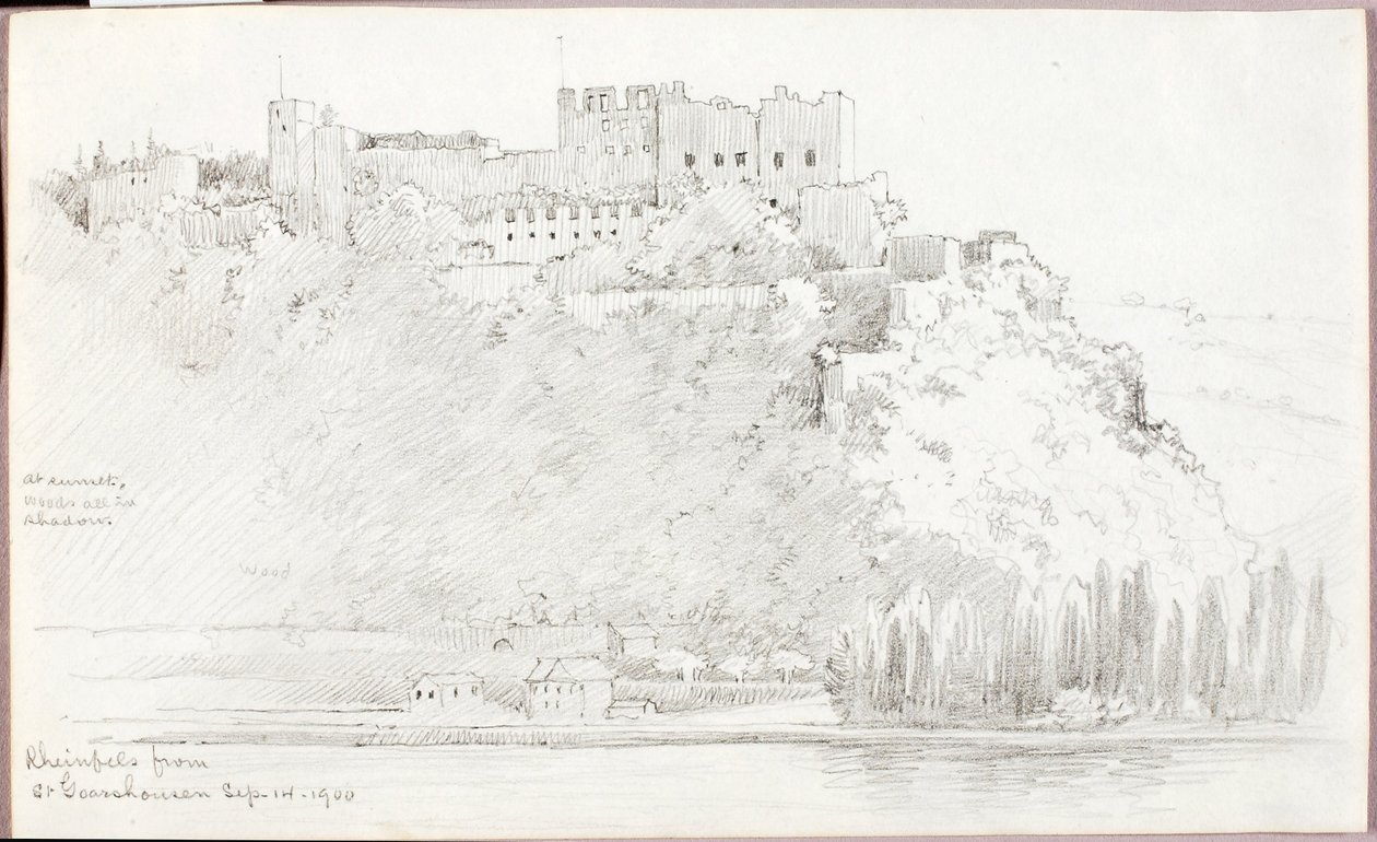 Rheinfels from St. Goarshausen - George Elbert Burr