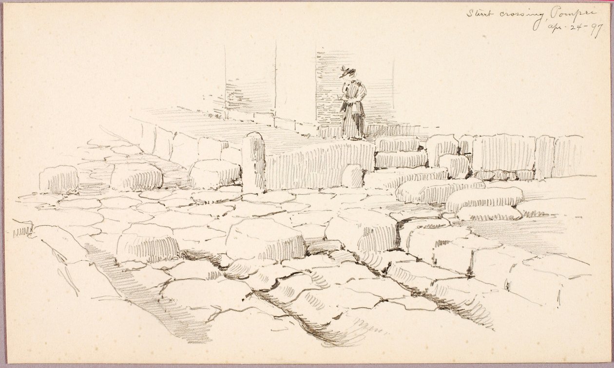 Traversée de rue, Pompéi - George Elbert Burr