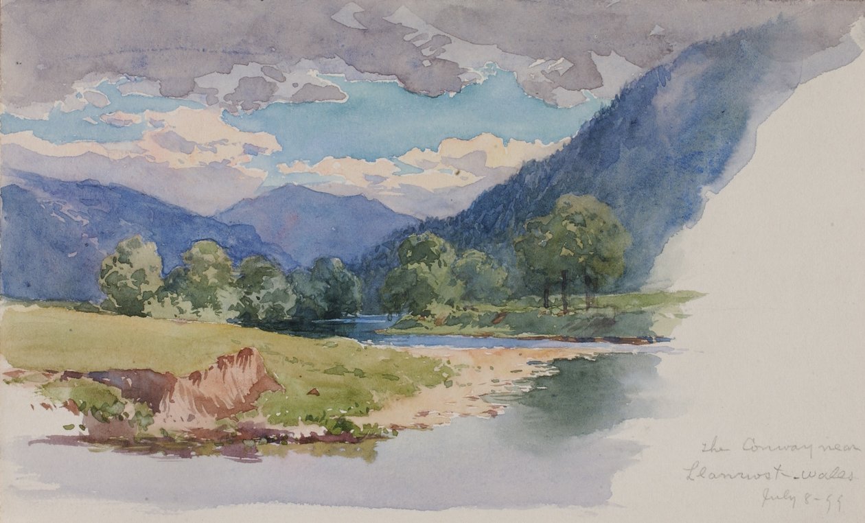 The Conway, près de Llanrwst, Pays de Galles - George Elbert Burr
