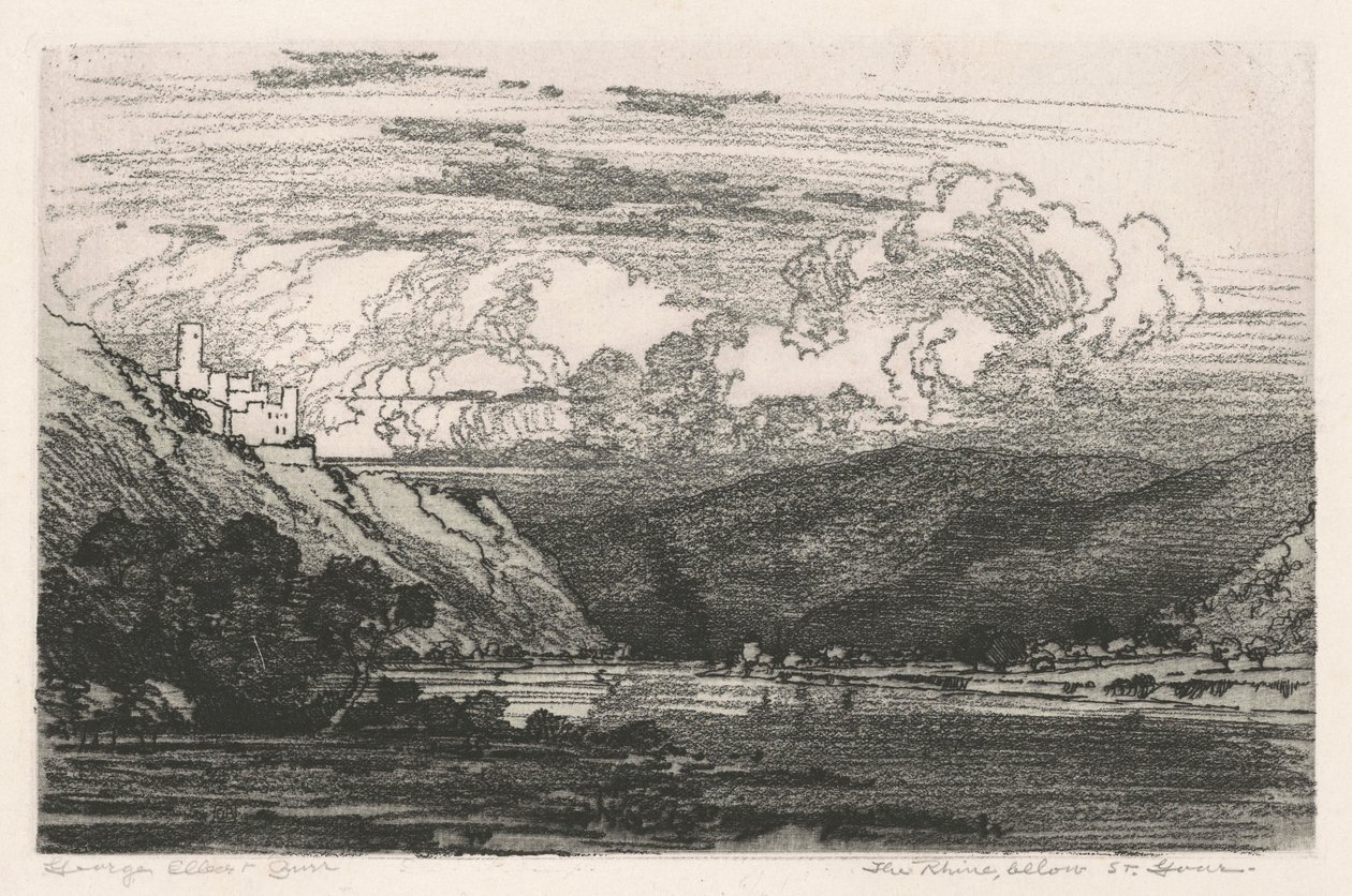 Le Rhin, en dessous de St. Goar - George Elbert Burr