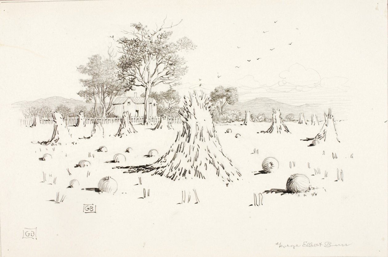 Sans titre (scène de la moisson) - George Elbert Burr