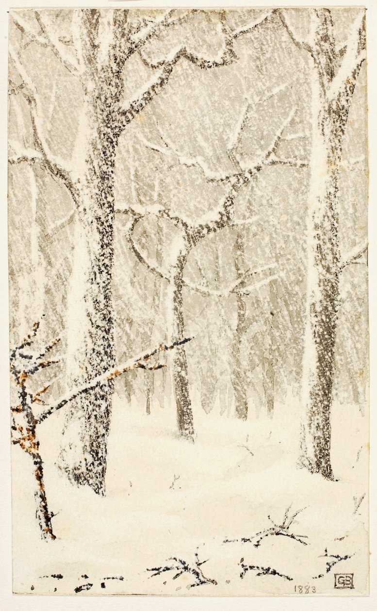 Sans titre (arbres dans la neige) - George Elbert Burr