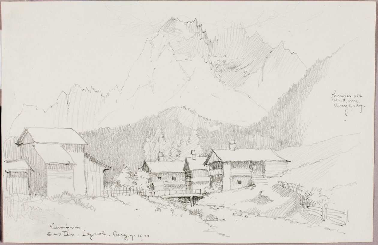 Vue de Sextan, Tyrol - George Elbert Burr