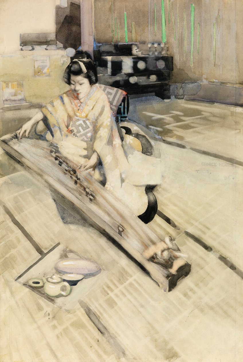 Le Joueur de Koto, Tokyo - George F. Henry