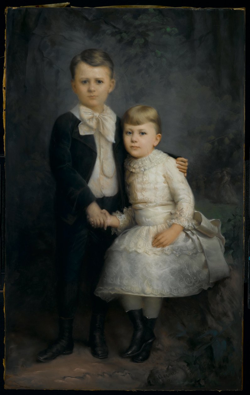 Portrait de deux enfants, 1891 - George Gerhard