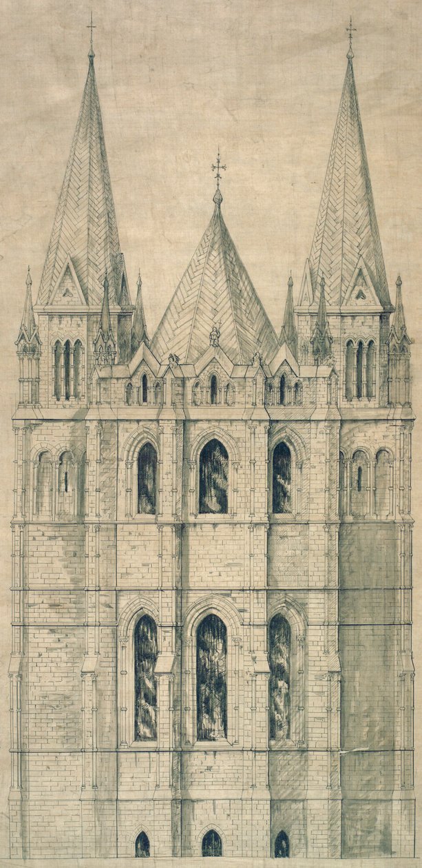 Élévation, vers 1860 (papier) - George Gilbert Scott