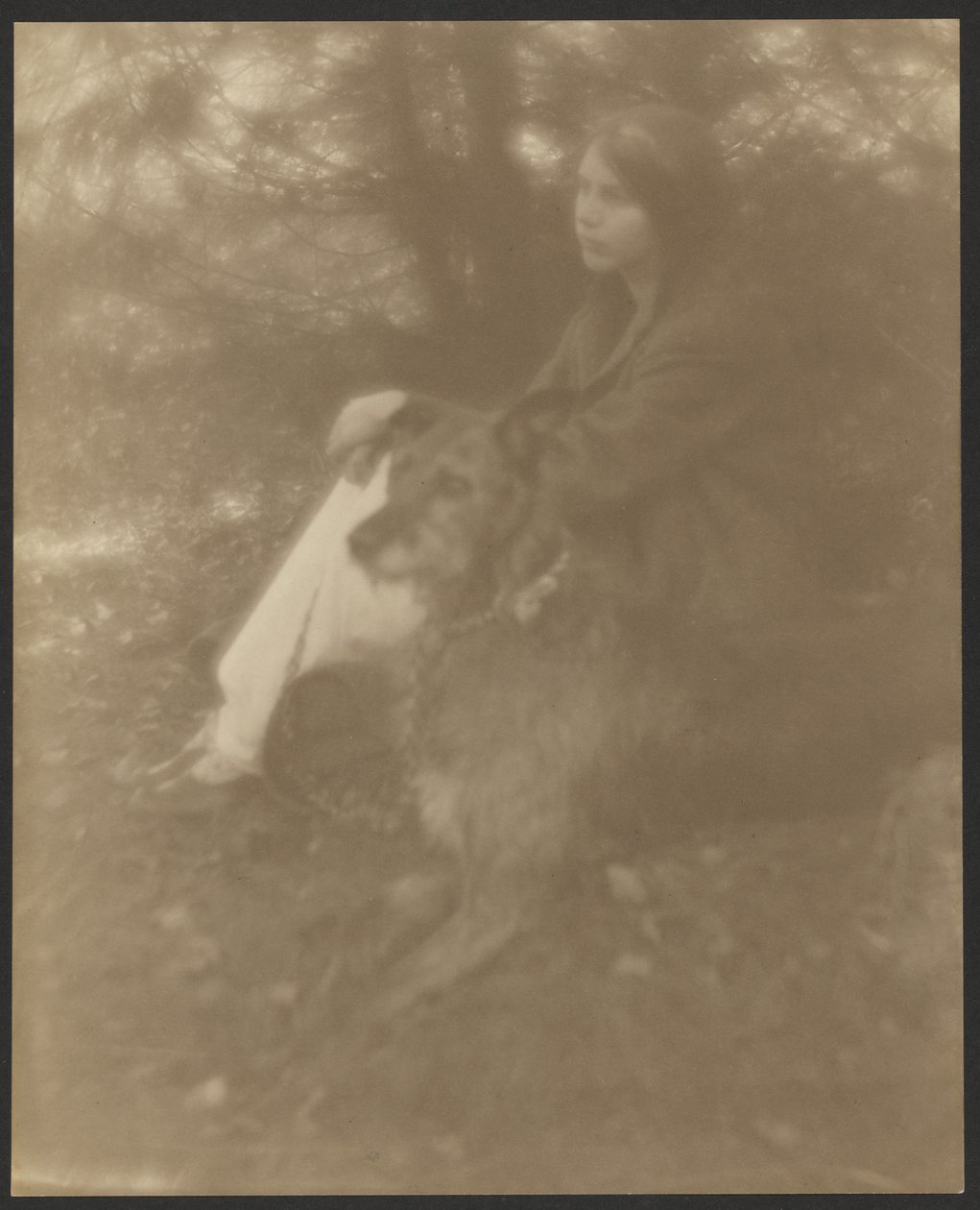 [Femme assise avec chien] - George H. Seeley