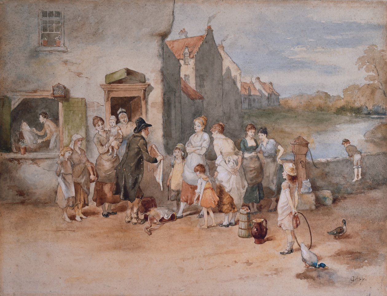 Vendant ses marchandises - George Hay
