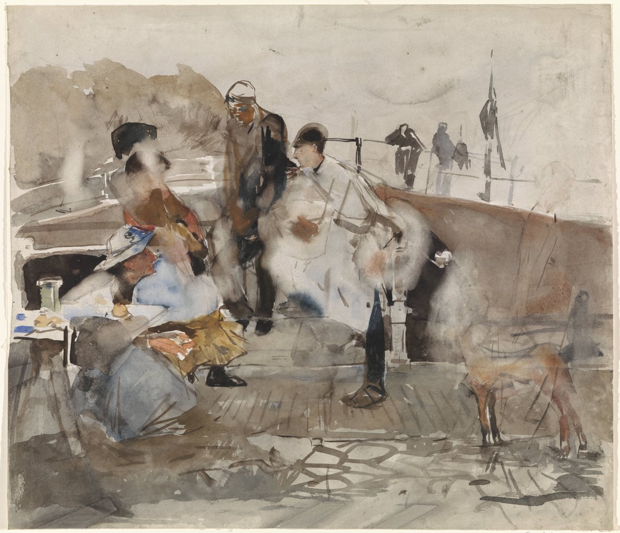 Groupe sur un bateau - George Hendrik Breitner