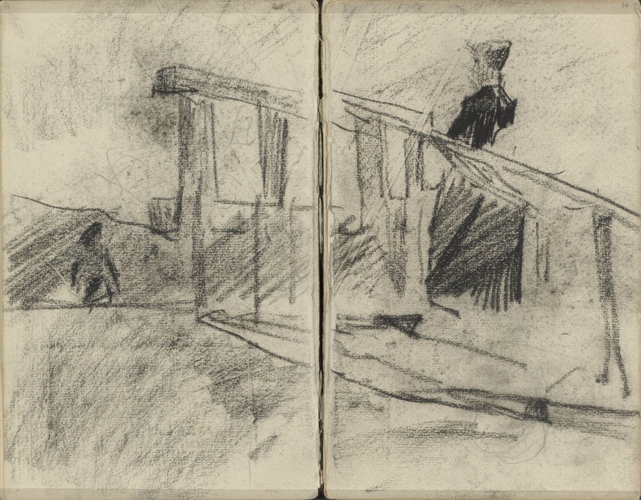 Femme, peut-être sur un pont - George Hendrik Breitner